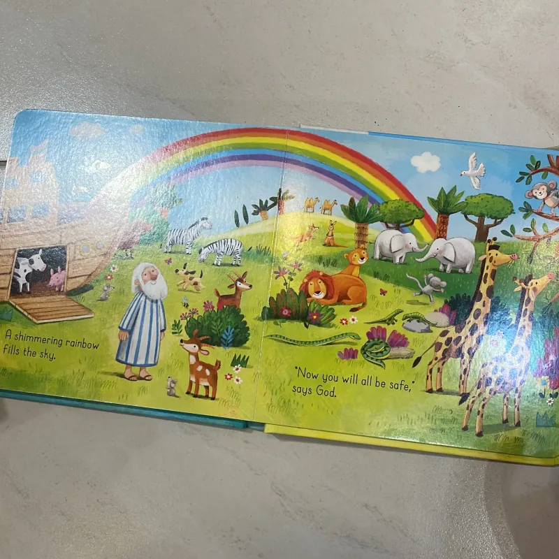 NGOẠI VĂN tiếng anh trẻ em : Usborne Little Board Books NOAH’s Ark  1027819
