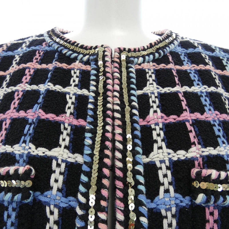 【Khuyến mãi】Áo khoác không cổ CHANEL 640785