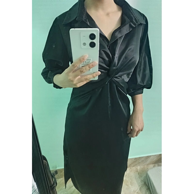 Váy lụa xẻ tà 2 bên  504918