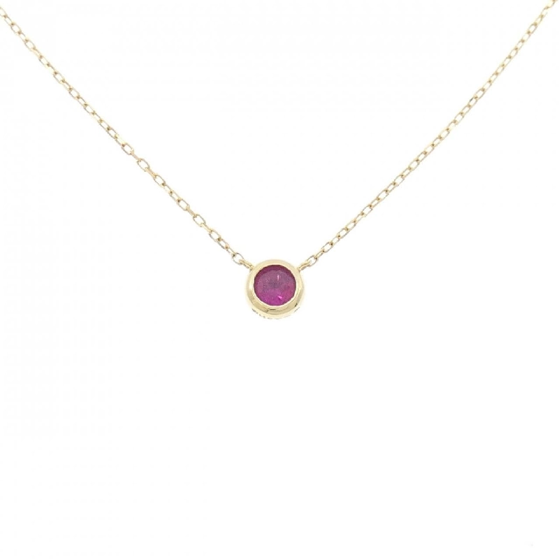 K18YG Dây chuyền Ruby - Hàng hiệu Chính hãng 856404