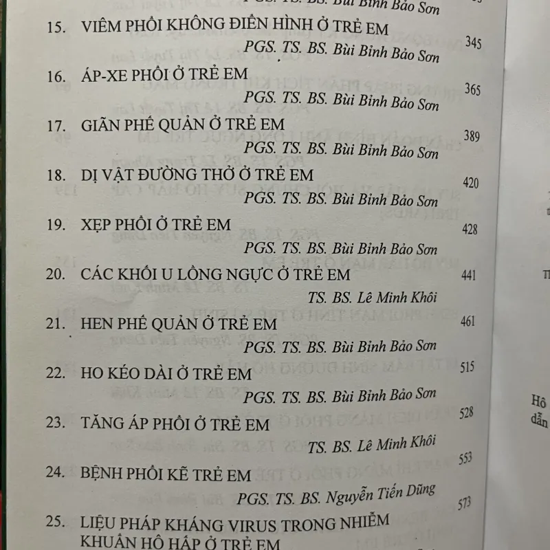 Bệnh lý hô hấp trẻ em - hơn 600 trang khổ lớn  1000493
