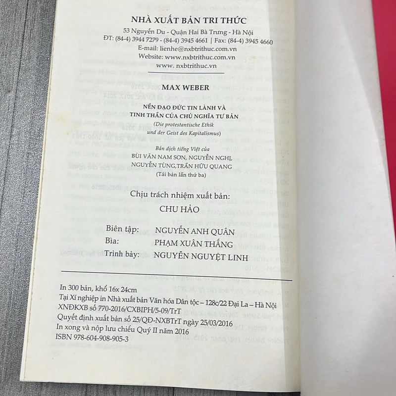 Nền đạo đức tin lành và tinh thần của chủ nghĩa tư bản. 3a5 531822