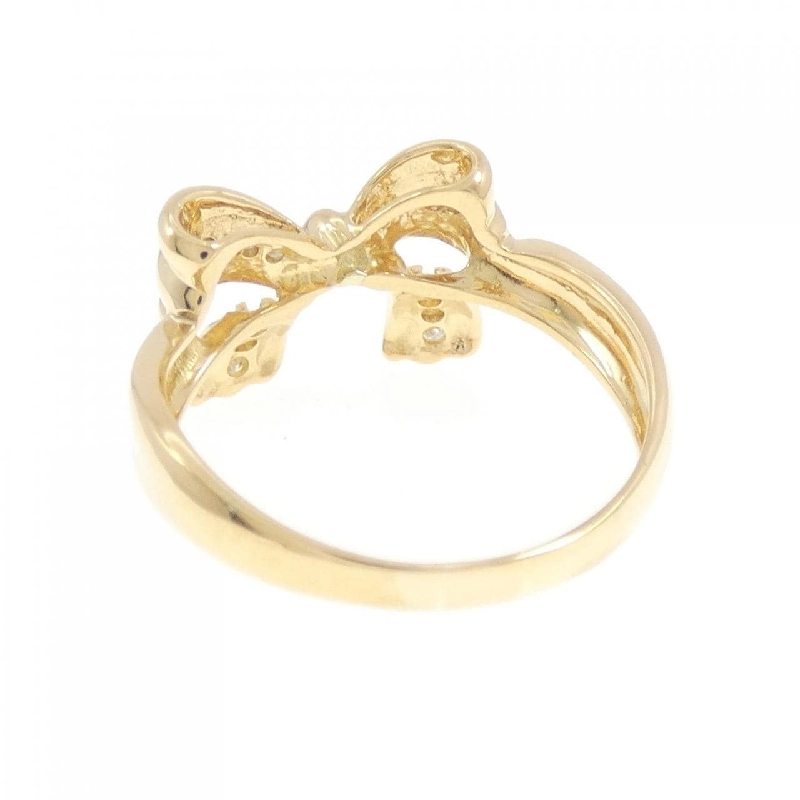 Nhẫn kim cương K18YG hình ruy băng 0.17CT 665624