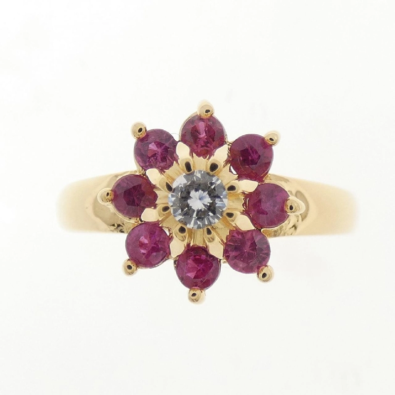 Nhẫn Ruby Hoa K18YG 0.48CT - Hàng hiệu Chính hãng 854347