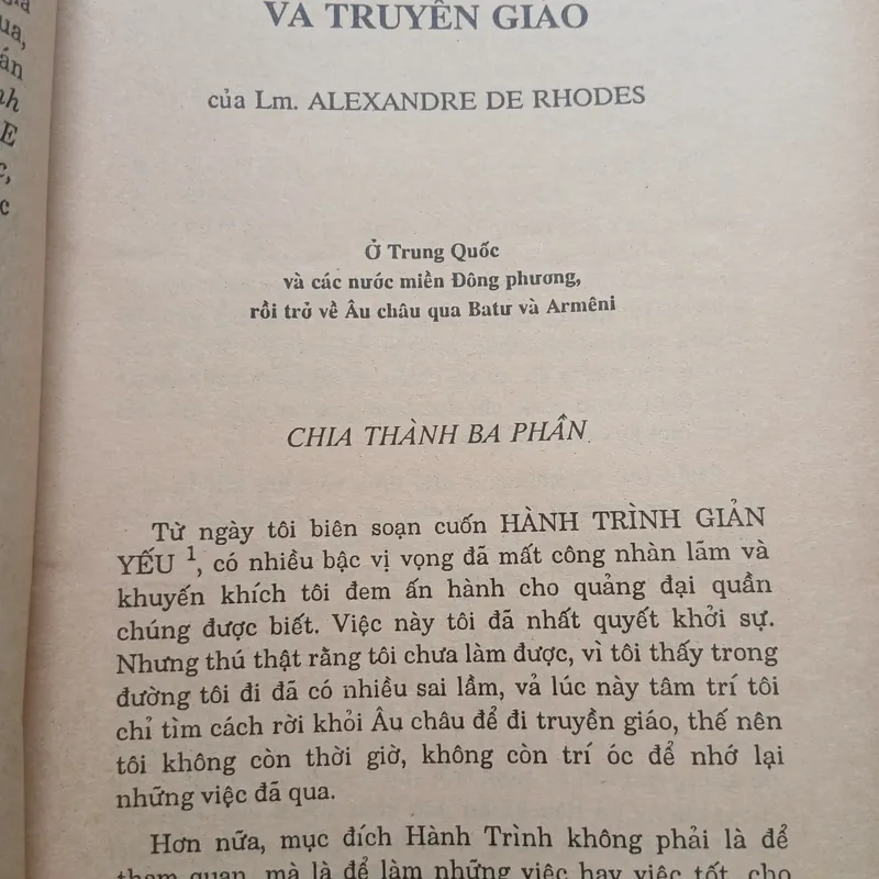HÀNH TRÌNH VÀ TRUYỀN GIÁO  562301