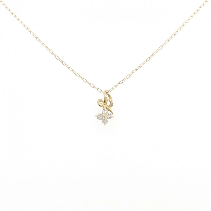 K18YG Hoa Kim Cương Dây Chuyền 0.08CT - Hàng hiệu Chính hãng 863729