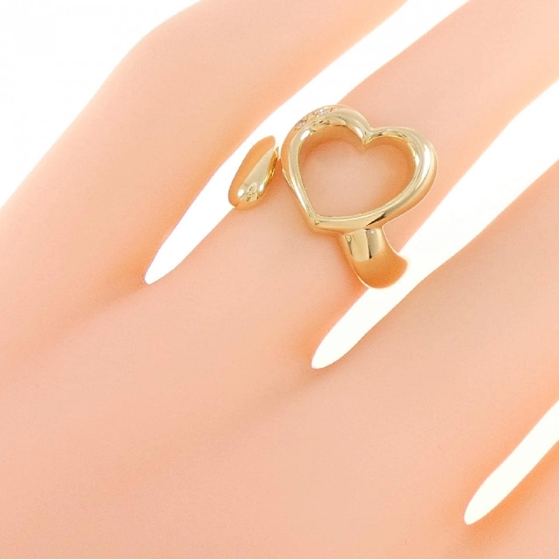 Nhẫn kim cương hình trái tim K18YG 0.01CT 670050