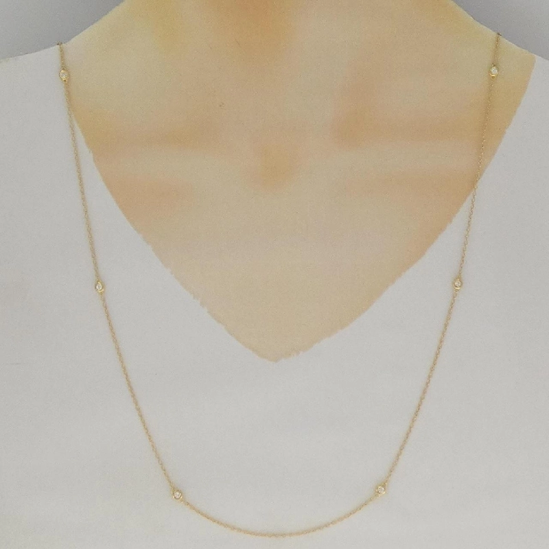 K18YG Dây chuyền kim cương 0.45CT - Hàng hiệu Chính hãng 850488