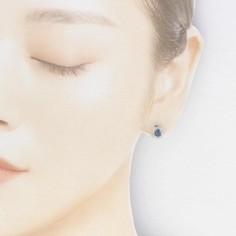 K18WG Bông tai Sapphire 1.01CT - Hàng hiệu Chính hãng 869663