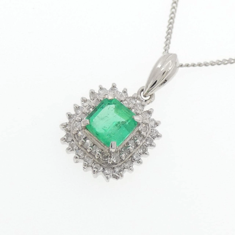 Dây chuyền Emerald PT900/PT850 0.61CT - Hàng hiệu Authentic 846703