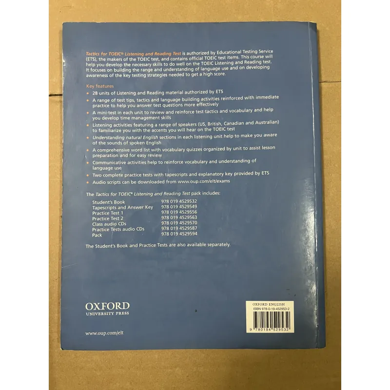 Tactics For Toeic Listening and Reading Test 1010367