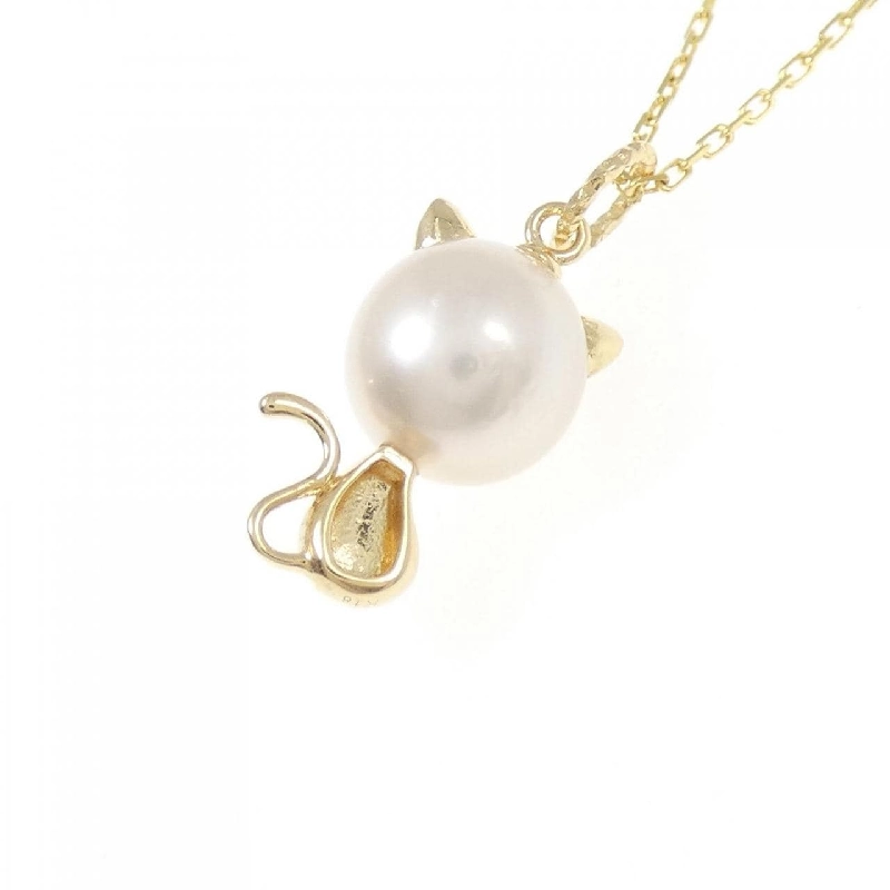 K18YG Mèo Akoya Pearl Dây chuyền 8.1mm - Hàng hiệu Chính hãng 856364