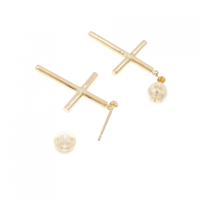 K18YG Khuyên tai hình chữ thập - Hàng hiệu Chính hãng 867040