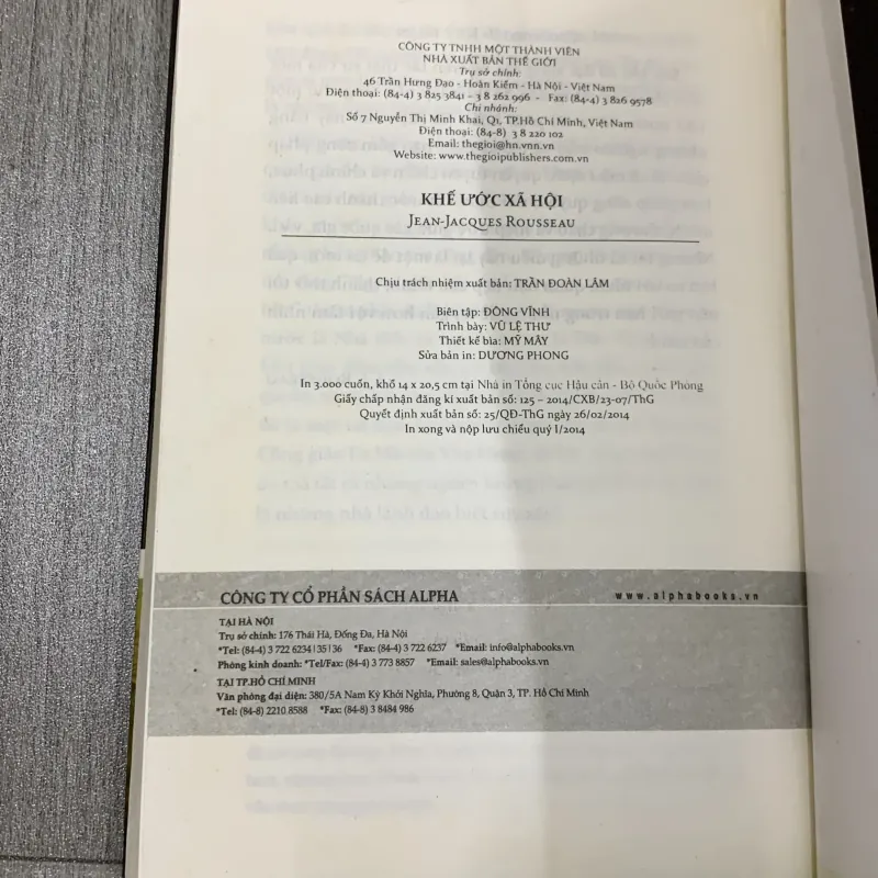 Khế ước xã hội - jean jacques rousseau. 7a3 783475