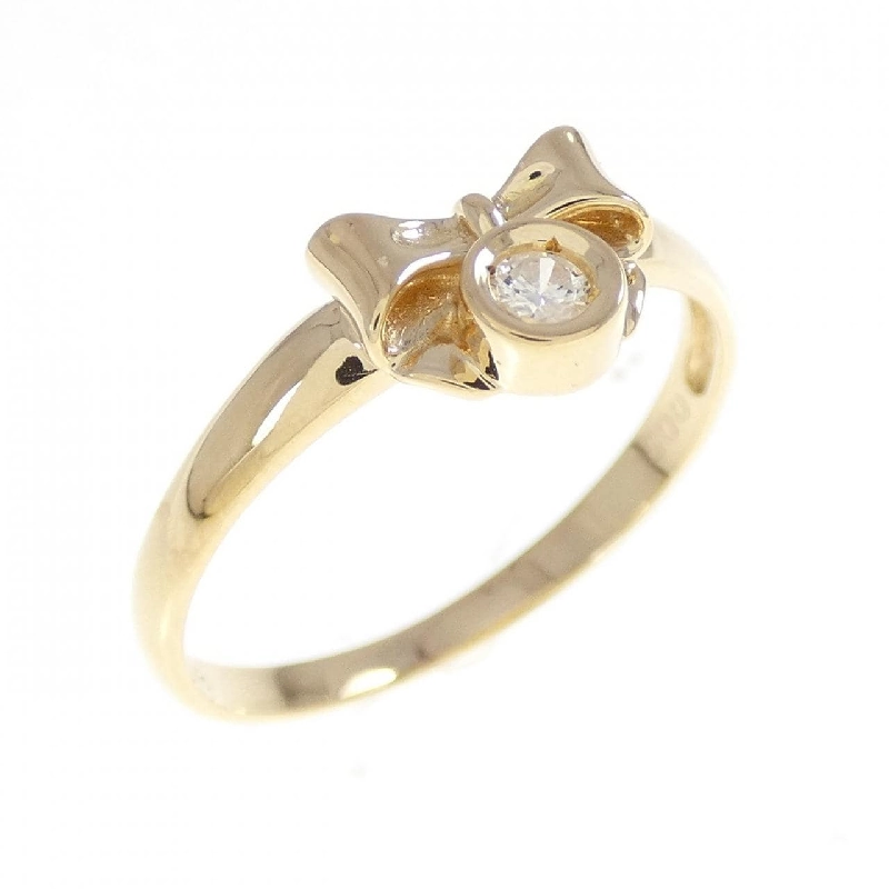 Nhẫn kim cương hình ruy băng K18YG 0.05CT - Hàng hiệu Authentic 850390