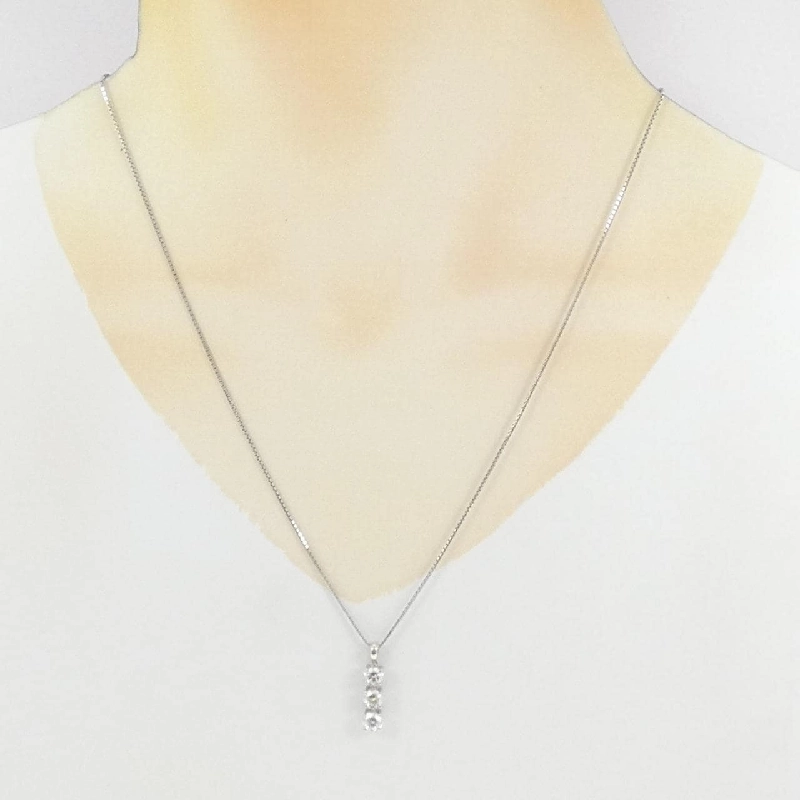 Dây chuyền kim cương ba viên PT900/PT850 1.18CT - Hàng hiệu Chính hãng 848616