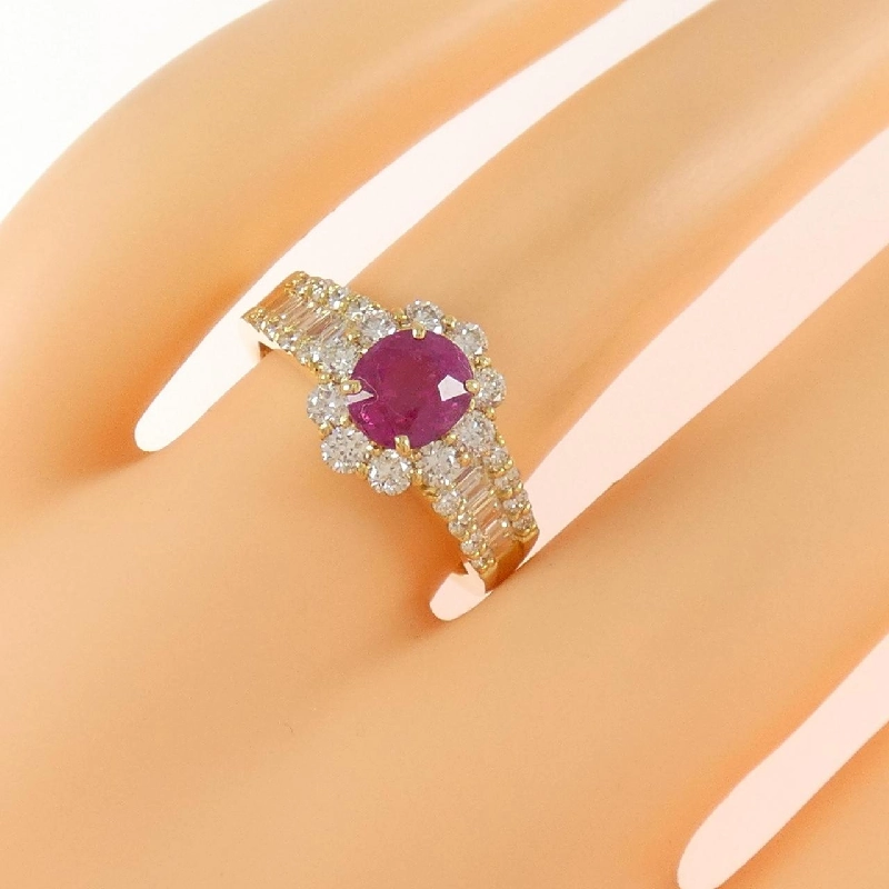 【Sản phẩm mới】Nhẫn ruby K18YG 1.112CT 670956