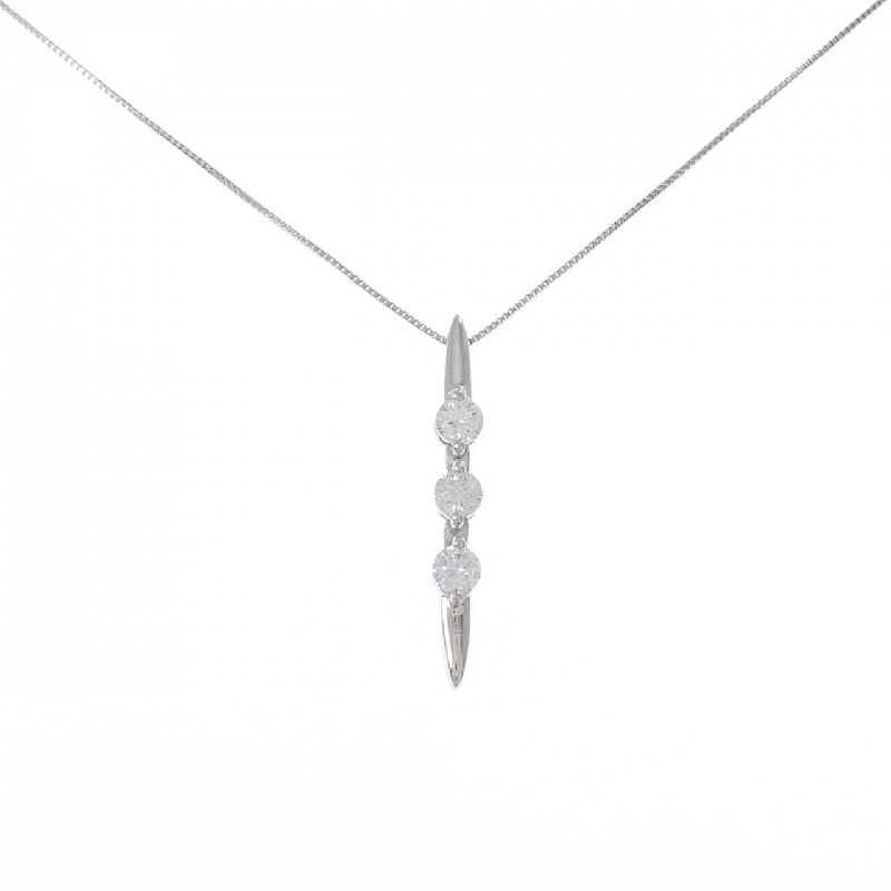 Dây chuyền kim cương 3 viên 2WAY PT900/PT850 0.50CT - Hàng hiệu Chính hãng 861299