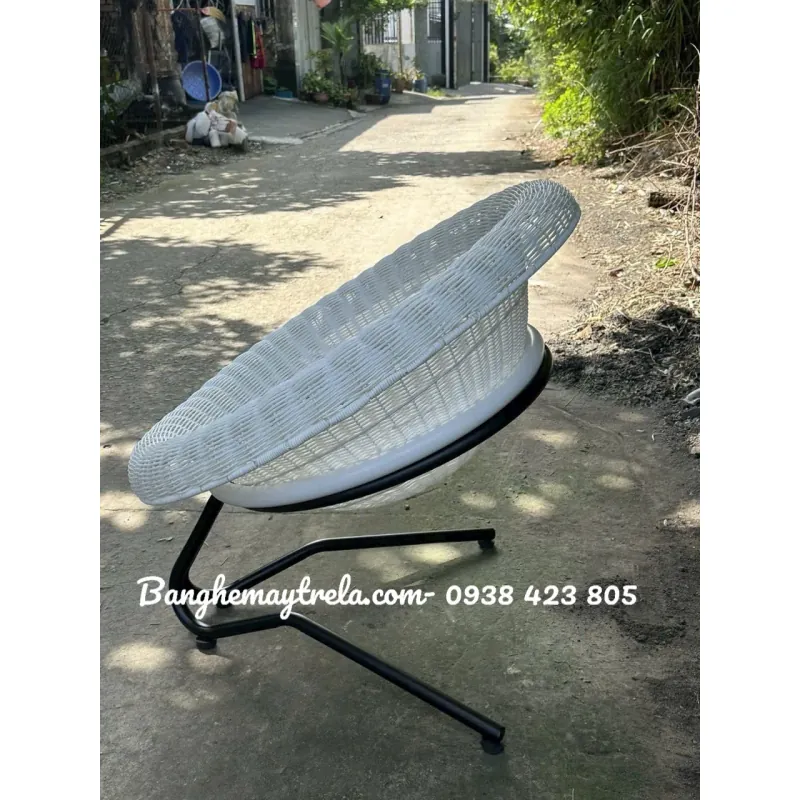Ghế tròn mây nhựa ban công 703696
