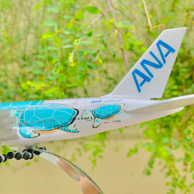 [Hàng mới nguyên hộp] Máy Bay Airbus A380 ANA  "Flying Honu" Tỷ Lệ 1:400 tặng kèm đế  8212