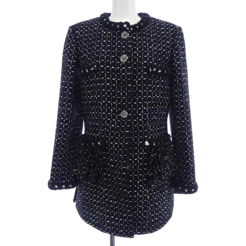 Áo khoác không cổ CHANEL - Hàng hiệu Authentic 825653