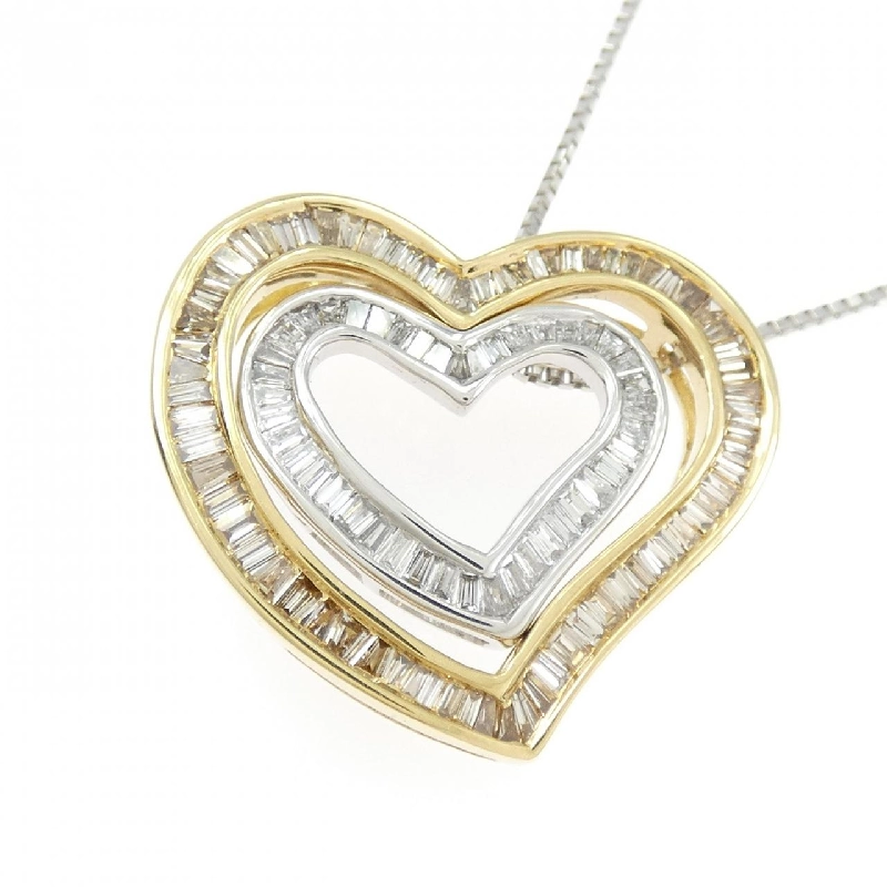 K18YG/K18WG Dây chuyền hình trái tim kim cương 0.43CT - Hàng hiệu Chính hãng 860088