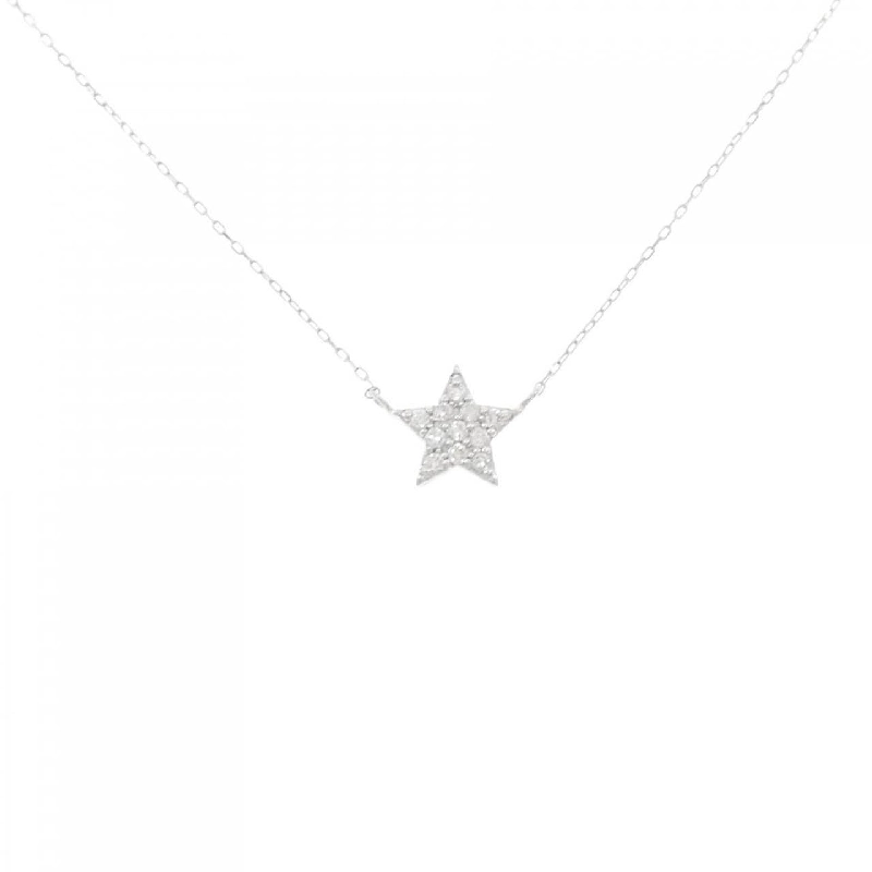 K18WG Ngôi sao Kim cương Dây chuyền 0.09CT - Hàng hiệu Chính hãng 862521