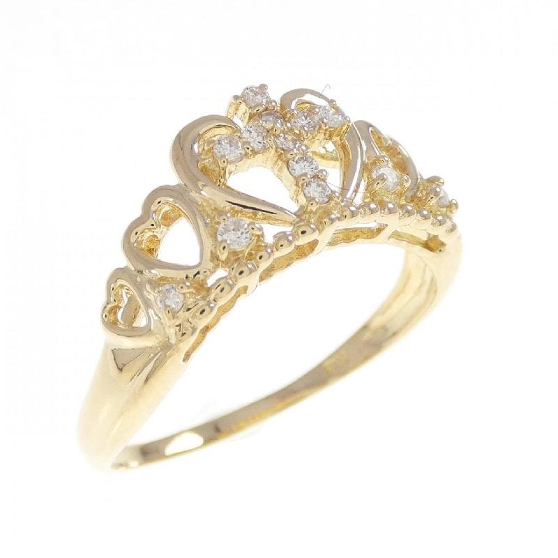 Nhẫn kim cương K18YG Tiara×Cross 0.14CT - Hàng hiệu Chính hãng 850641