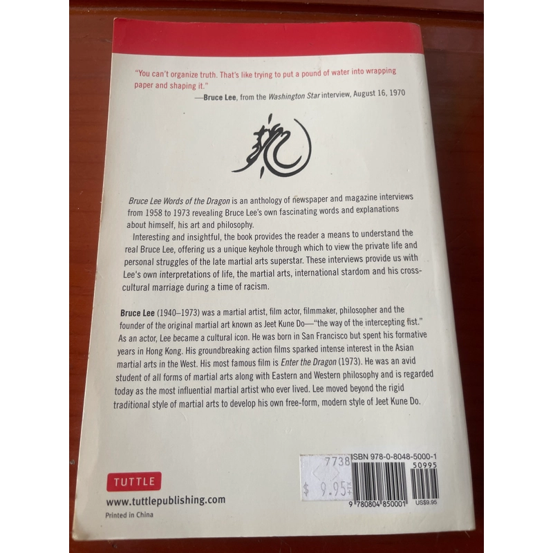 Bruce Lee Words of the dragon Interviews and conversations 1958-1973 547930