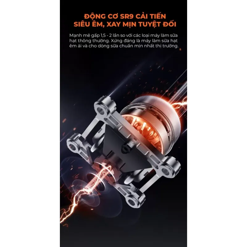 Máy làm sữa hạt UNIE V9S PRO dung tích 1,75L, xay nấu siêu êm, vệ sinh khử khuẩn tự động 706298