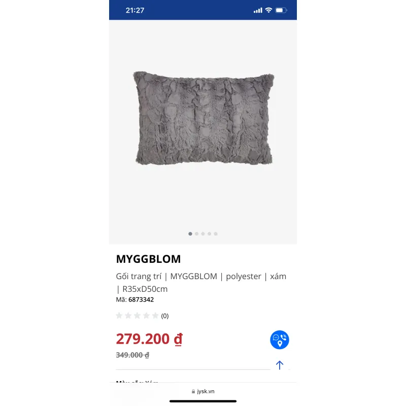 Gối trang trí Myggblom JYSK 927222