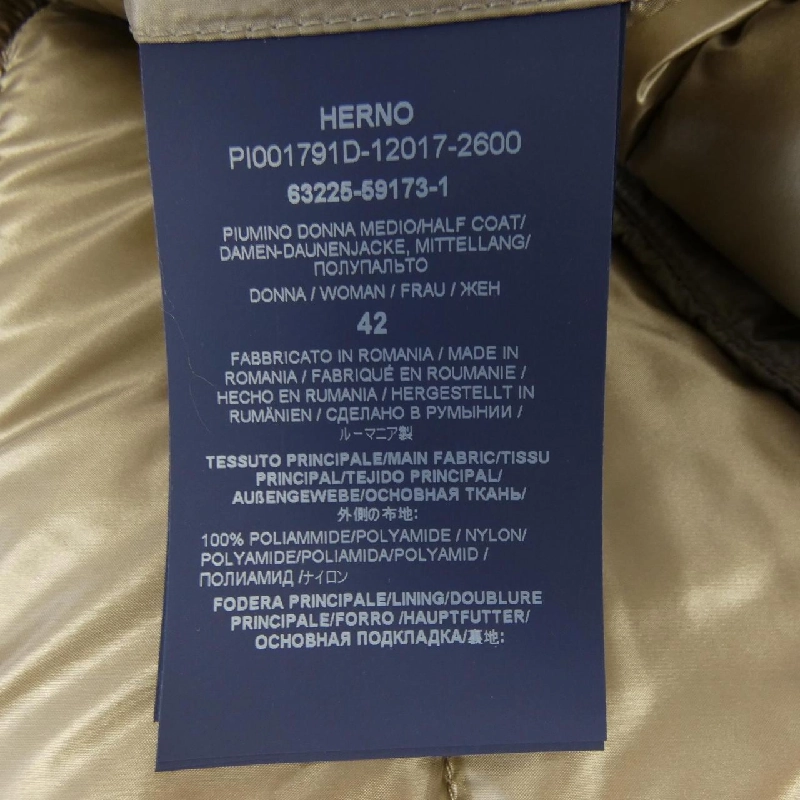 Herno PI001791D Áo khoác lông 633019