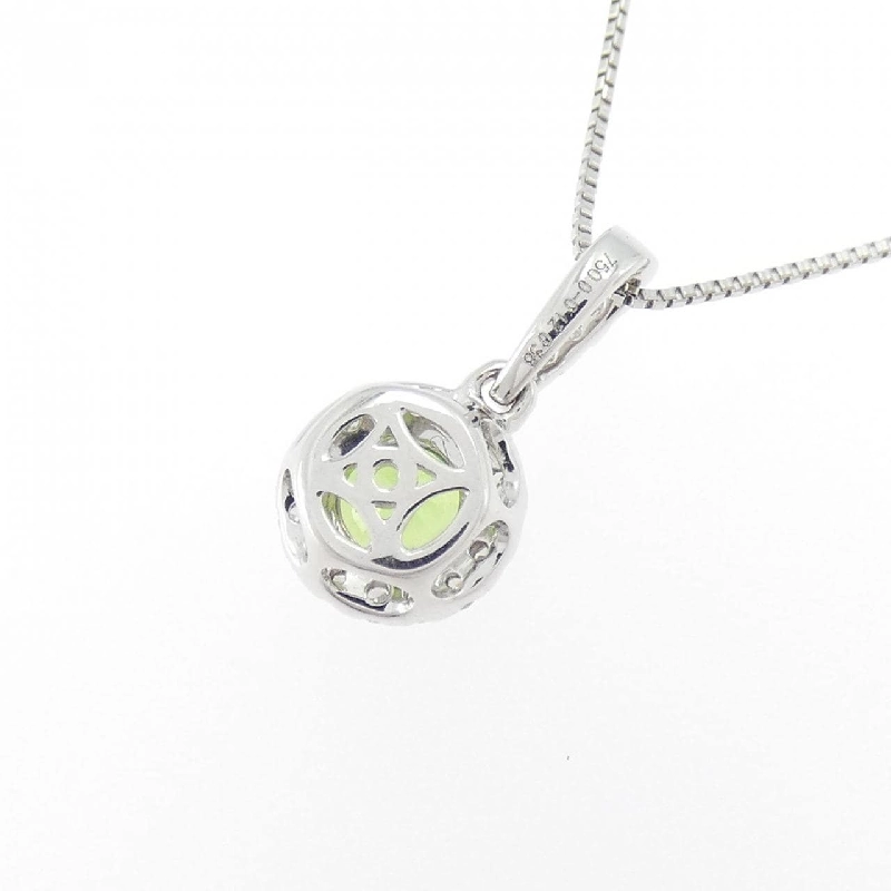 750WG/K18WG Đá Garnet Demantoid Dây Chuyền 0.38CT - Hàng hiệu Chính hãng 861817