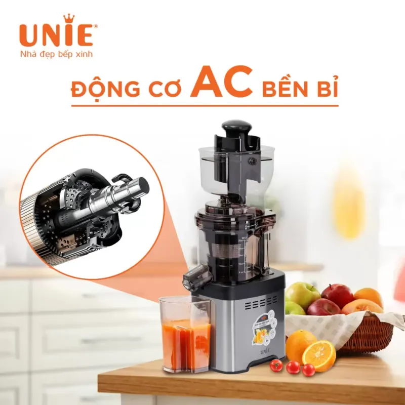 Máy ép chậm UNIE USJAC91S công suất 400W, ống tiếp nguyên liệu 82mm 958060