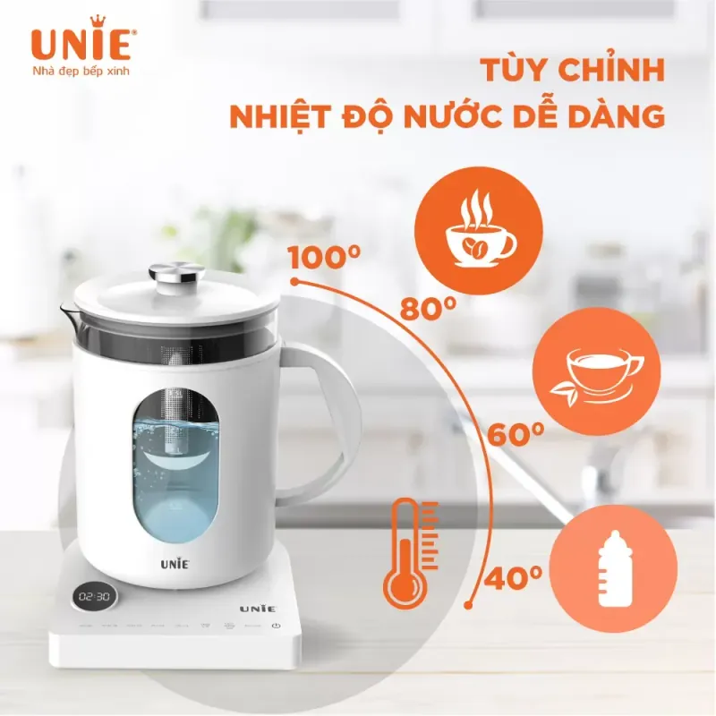 Ấm siêu tốc cao cấp 6 chức năng UNIE UEK1782W 786374
