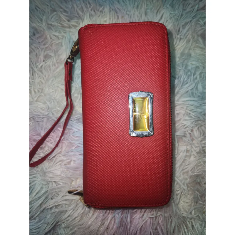 Ví nữ thời trang màu đỏ nhiều ngăn dựng tiền / thẻ 755763