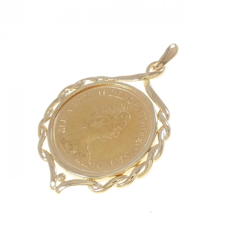 K18YG(枠) Đồng xu Mặt dây chuyền - Hàng hiệu Chính hãng 866688