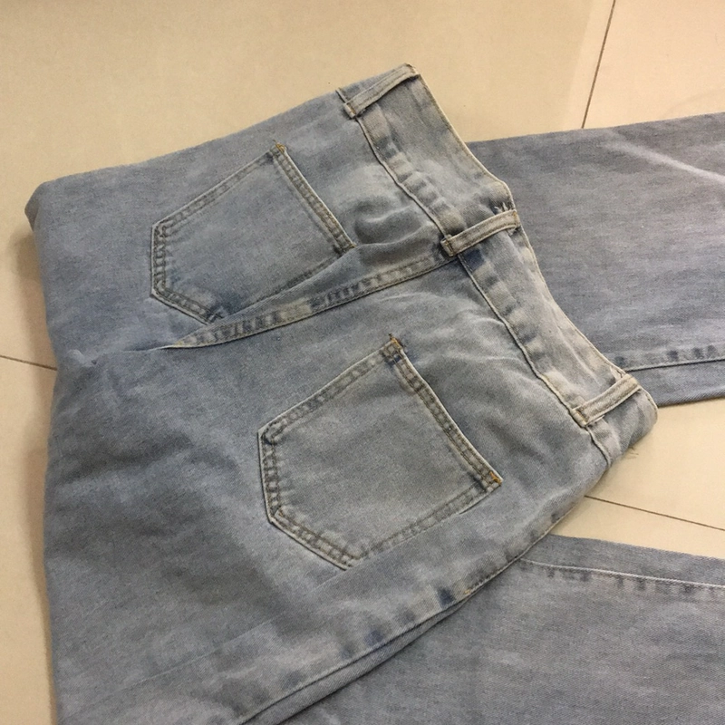 Quần bò cạp cao ống rộng 518618