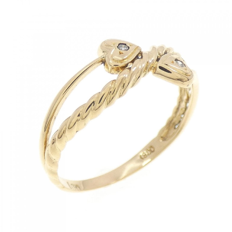 Nhẫn kim cương hình trái tim K18YG 0.01CT 672394