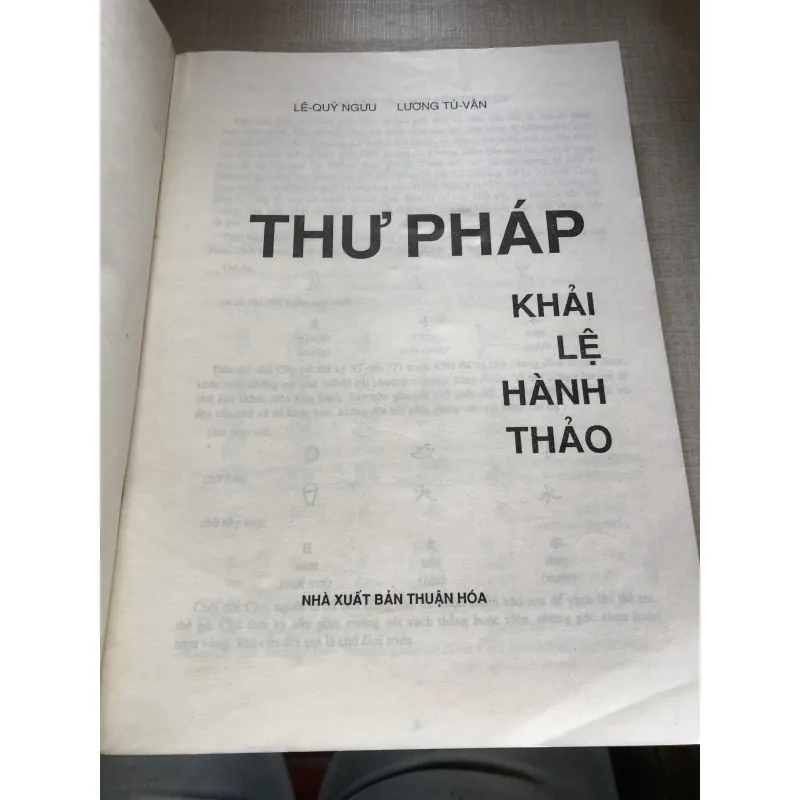 Thư pháp Khải Lệ Hành Thảo 971326