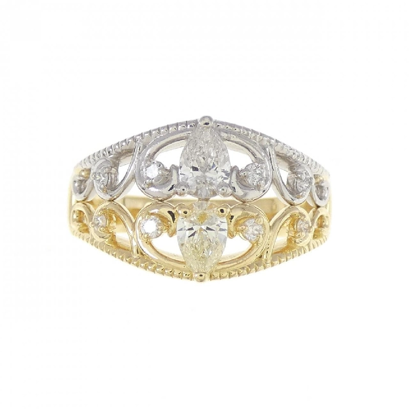 Nhẫn kim cương K18YG/PT 0.37CT - Hàng hiệu Chính hãng 855895