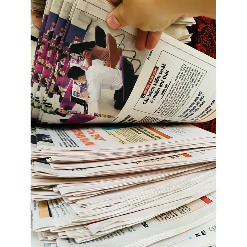1 kg Báo in cũ, dùng gói quà, gói bình chai lọ thủy tinh, chà đồ  735294
