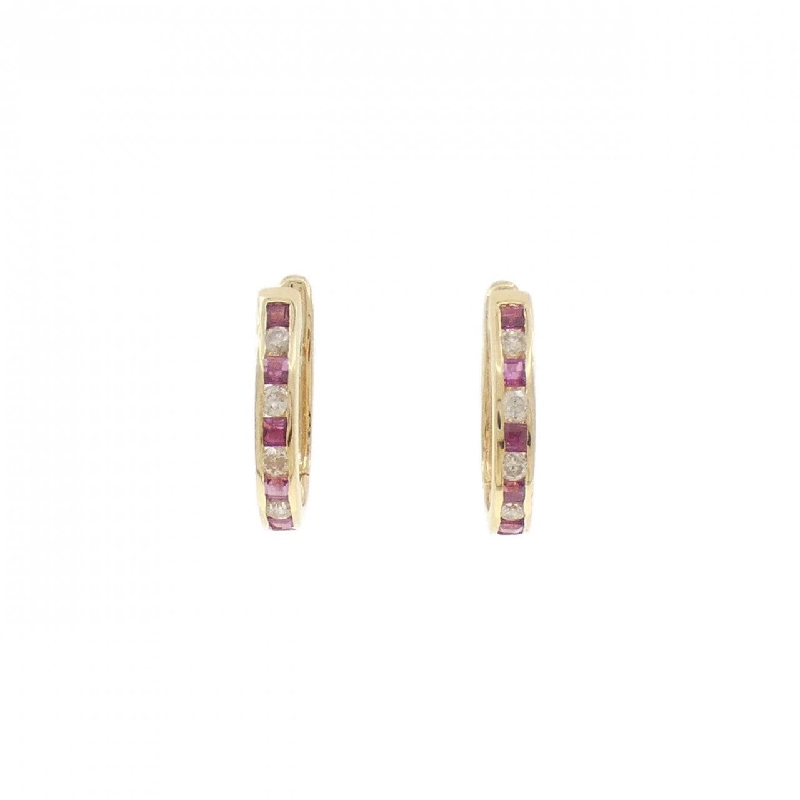K18YG Bông tai Ruby 0.56CT - Hàng hiệu Chính hãng 865335