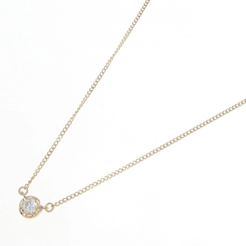 K18YG Solitaire Dây chuyền kim cương 0.10CT - Hàng hiệu Chính hãng 861435