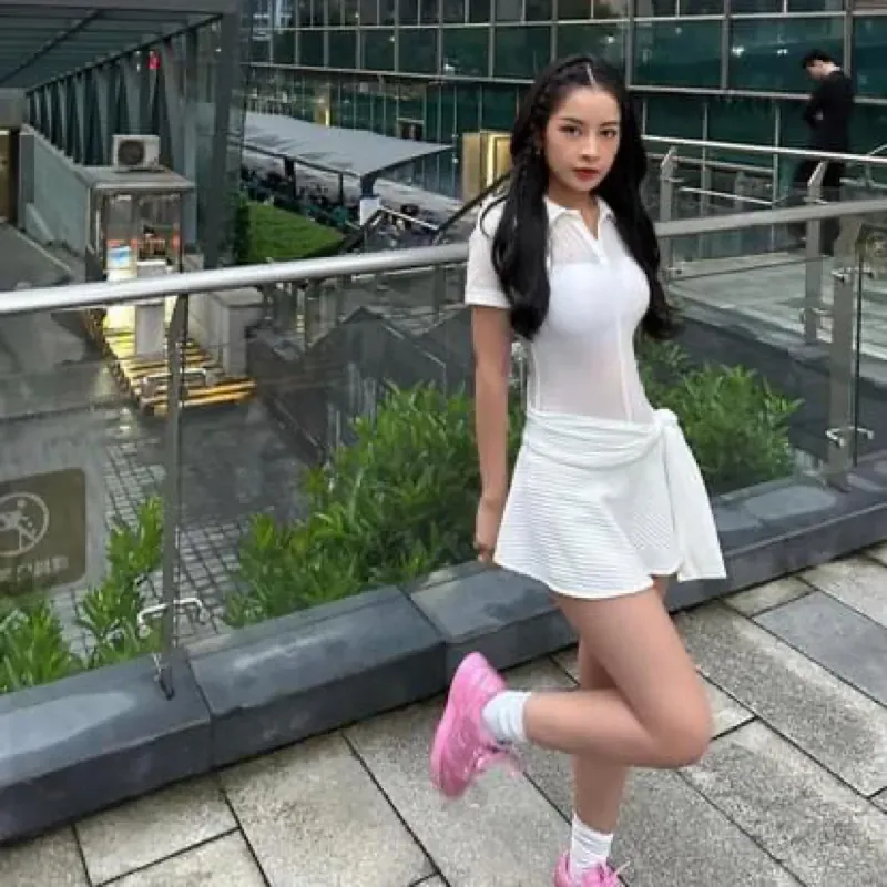 SET BODYSUIT THUN LƯỚI SLIMFIT WHITE TIRAMISU SIZE L 791344