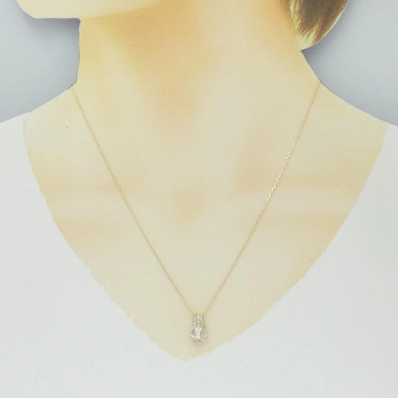 Dây chuyền kim cương K18YG 0.293CT - Hàng hiệu Chính hãng 865083