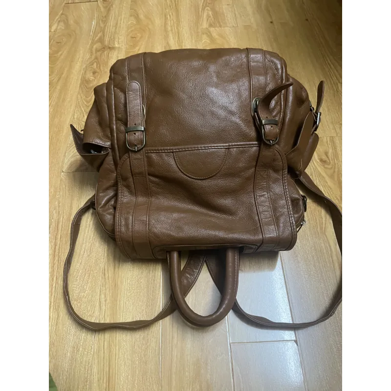 Balo nam 30x42x15 da thật 2hand 1013065