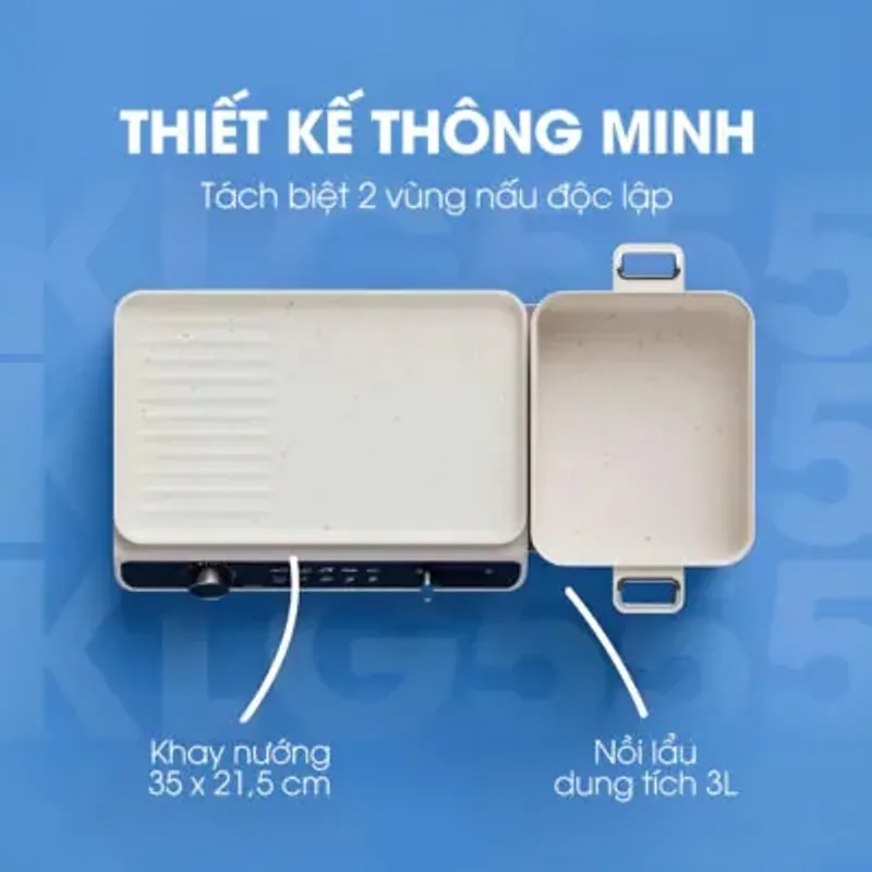 Nồi lẩu nướng Kalite KLG555 – 2 trong 1, nướng & lẩu cực tiện, cho bữa ăn gia đình 🍲🔥 711439
