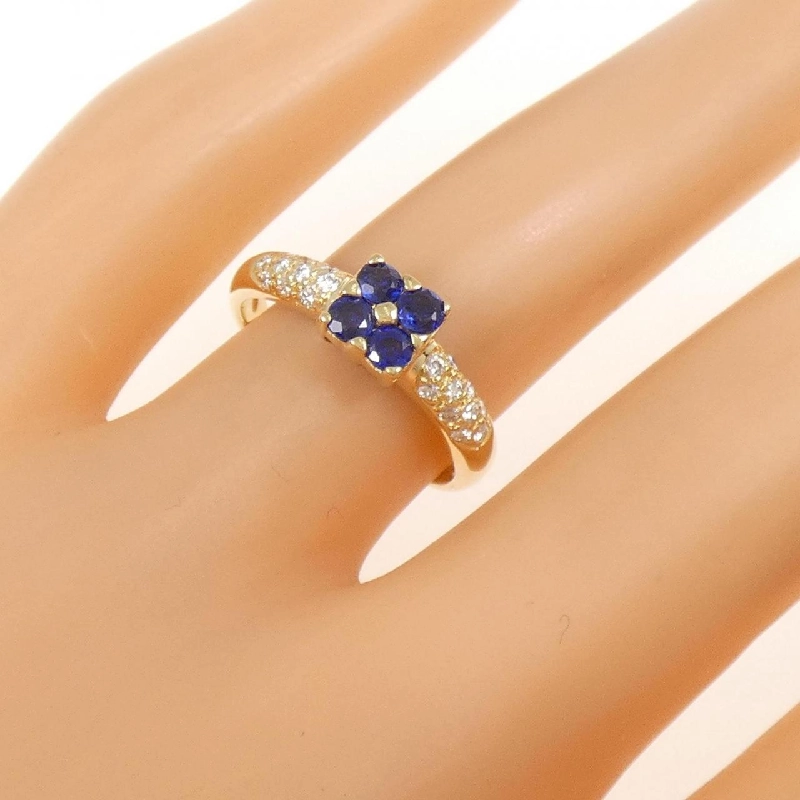 Nhẫn Sapphire Hoa K18YG 0.44CT - Hàng hiệu Chính hãng 851965