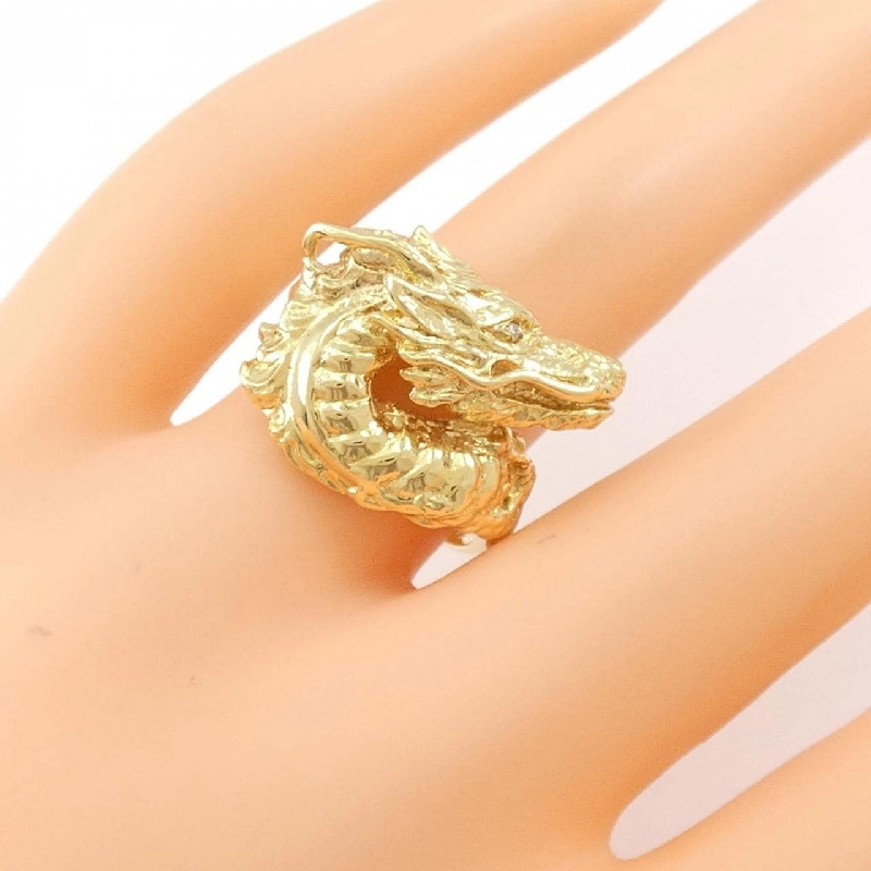 【Sản phẩm mới】Nhẫn kim cương rồng K18YG 0.005CT 673710